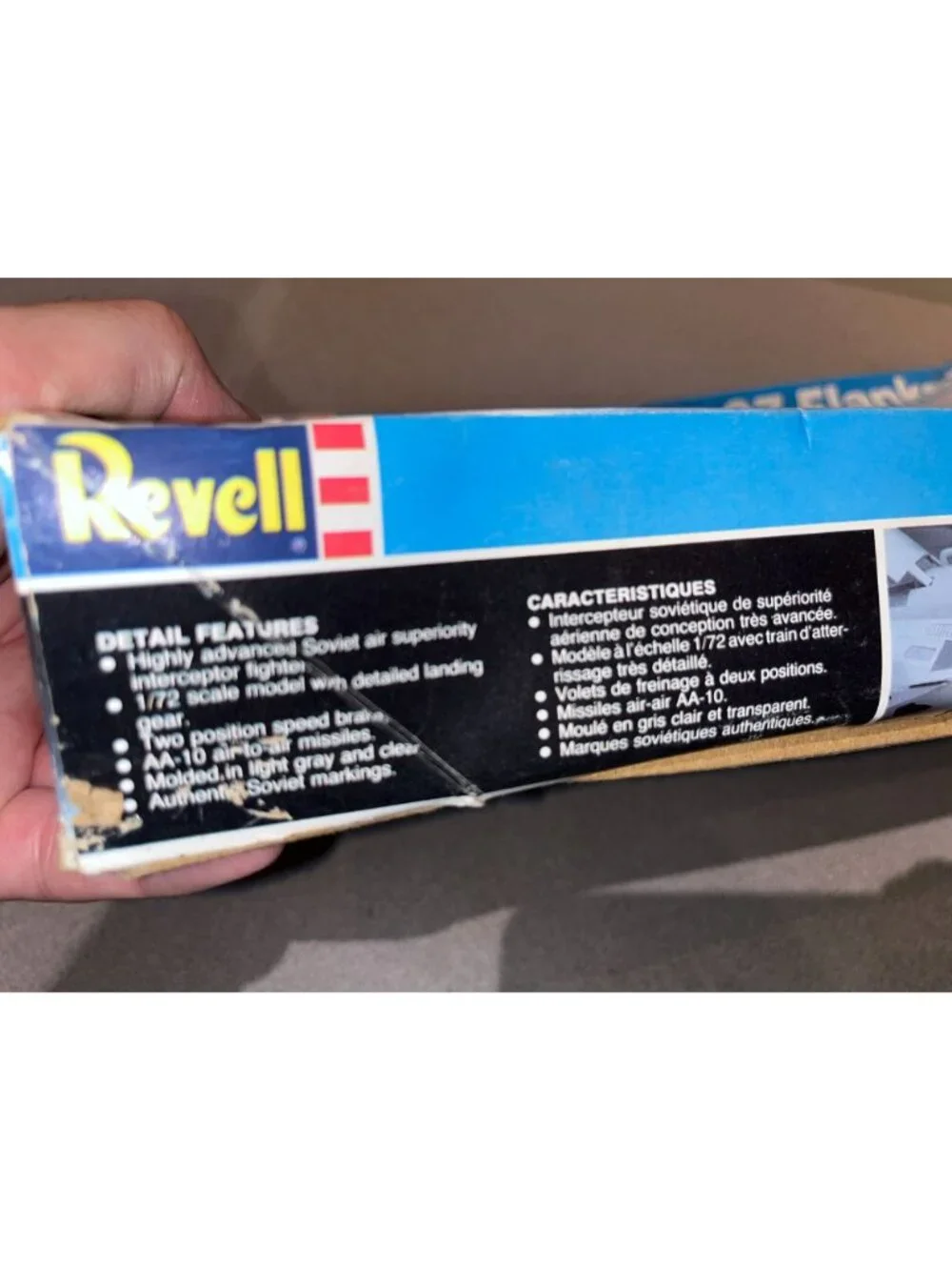 Vintage 1989 Revell Su-27 Flanker Soviet Jet Fighter Plastic Model Kit 1/72